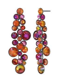 Coralline/Orange - Water Cascade earrings - Konplott
